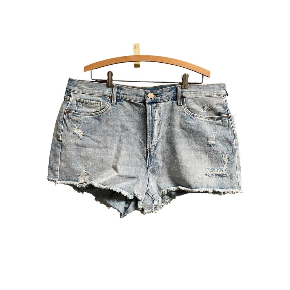 Blank NYC Denim Jean Shorts Cut Off‎ Distressed Women's Size 34"/ 18W
